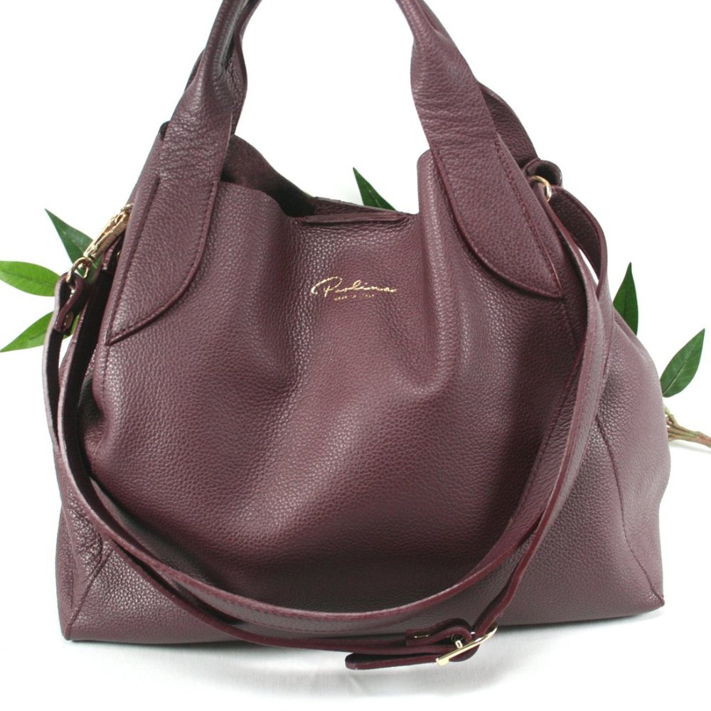 Paolina Italian Leather Slouchy Convertable Tote